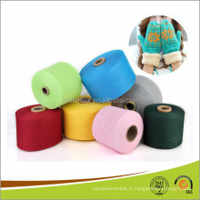 Coton de fil de recyclage teint pour faire des chaussettes et des gants